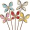 Jeweled Butterfly Floral Picks - Spring Easter Wedding Decor, Set of 5 - Final sale / Non-returnable and Non-refundable